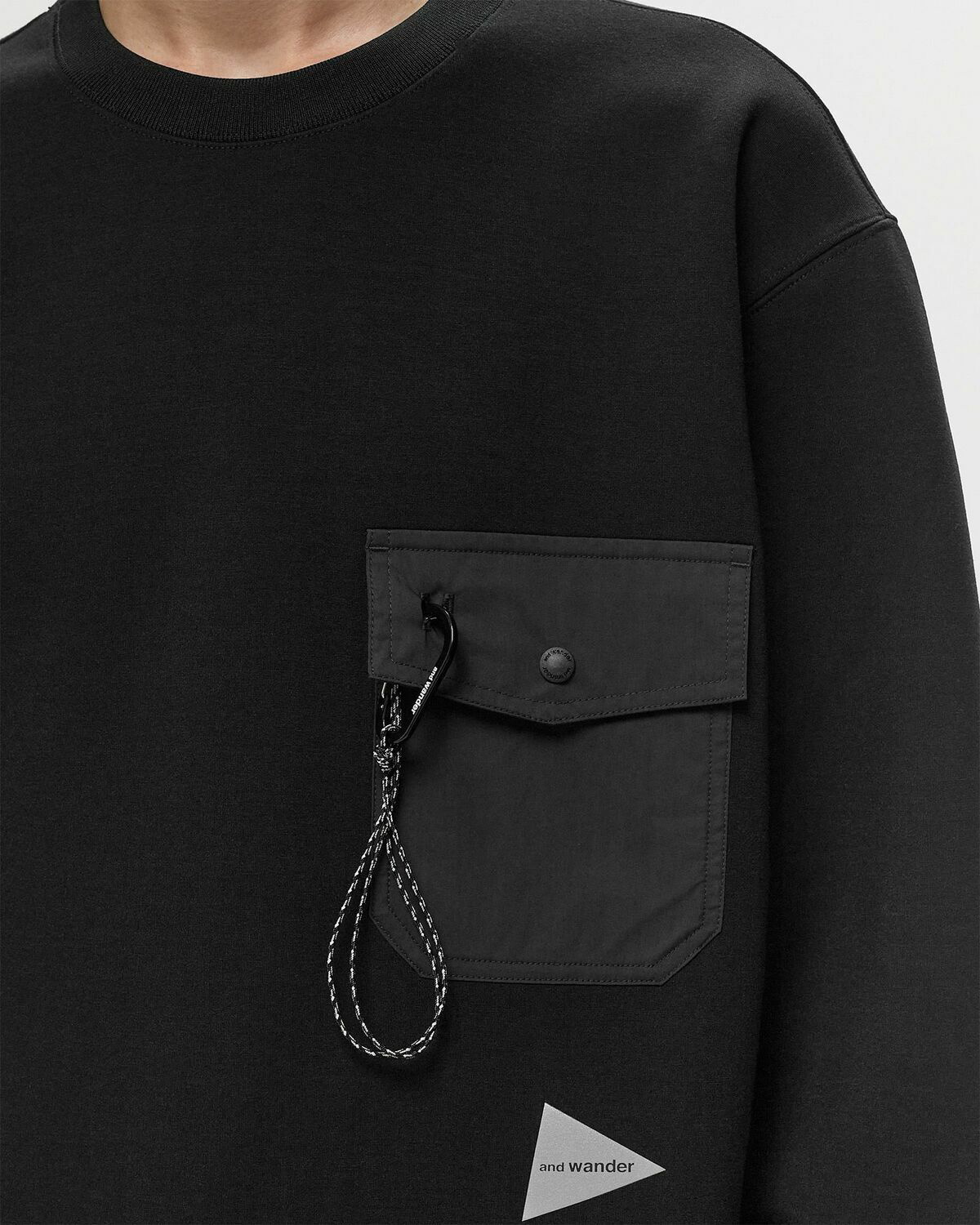 And Wander Airly Warm Pullover Black Sweatshirts and Wander