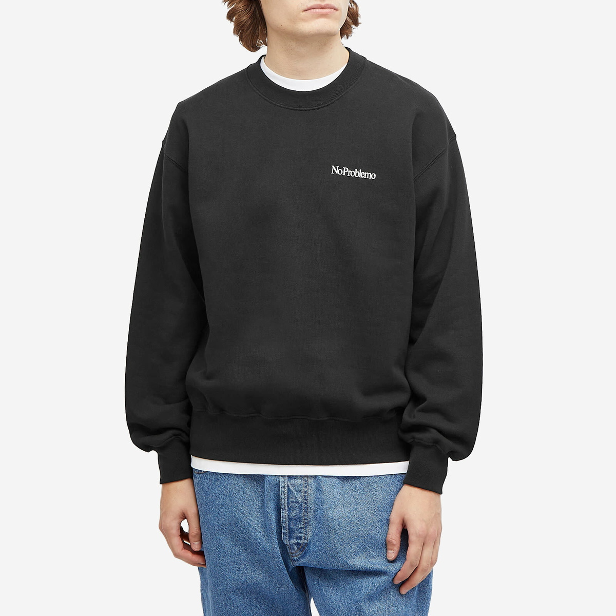No Problemo Men's Mini Problemo Crew Sweatshirt in Black