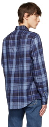 Ralph Lauren Purple Label Navy Linen Shirt