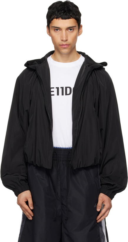 Photo: We11done Black Gathered Neck Hoodie Jacket