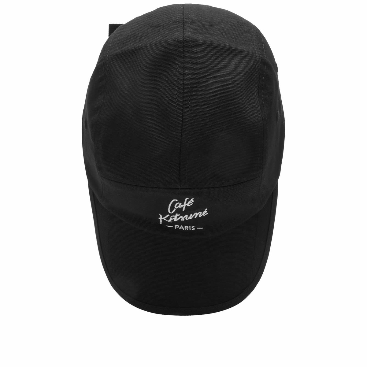 Maison Kitsuné Men's Cafe Kitsune 5P Cap in Black