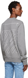 Off-White Gray Wave Diag Sweatshirt
