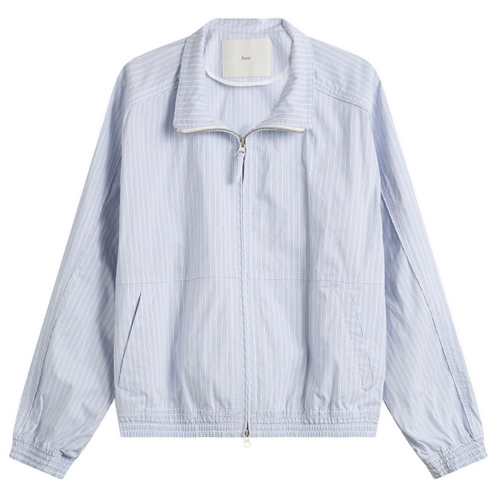 Photo: DUNST Women's Light Harrington Jacket in Soft Blue Stripe