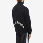 Palm Angels Men's Curved Logo Roll Neck Knit in Black/White