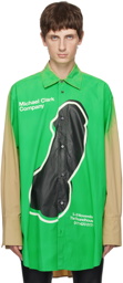 JW Anderson Beige & Green Michael Clark Edition Printed Shirt