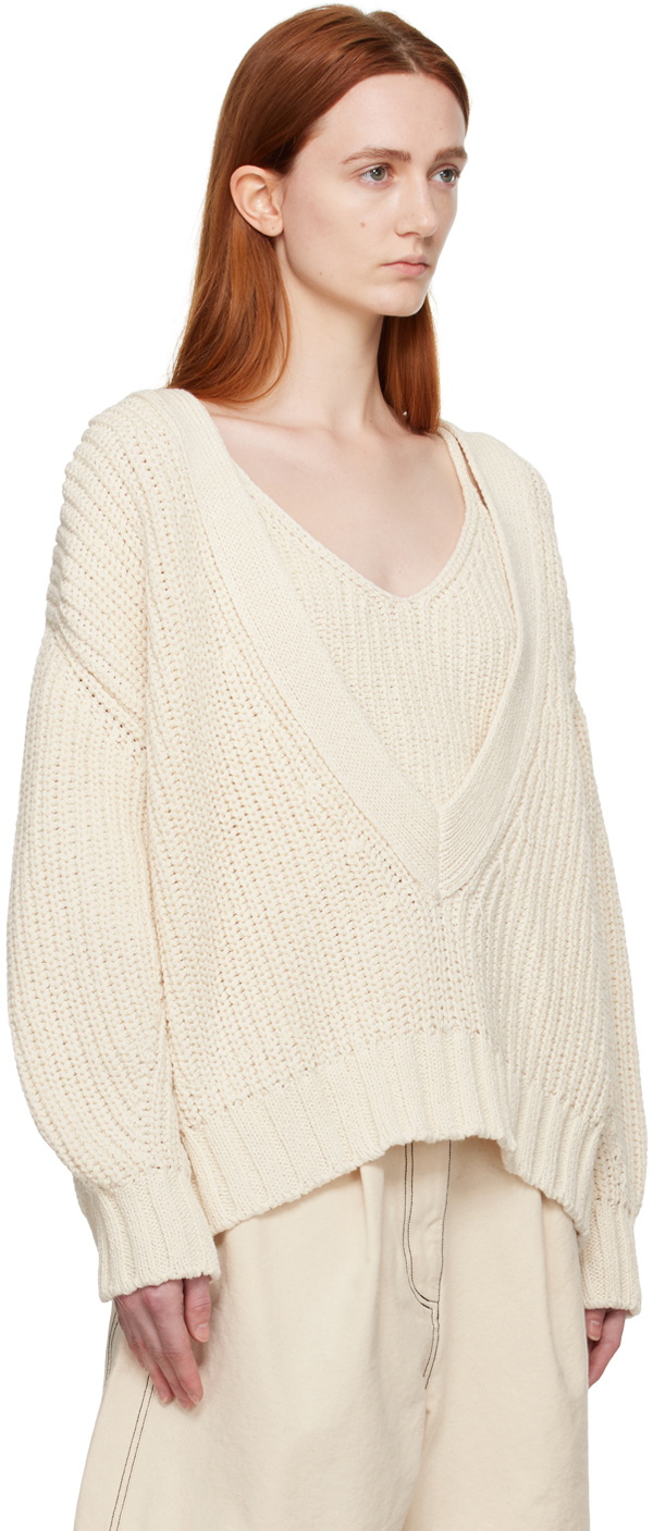 Cordera Cotton Cable Sweater, Natural