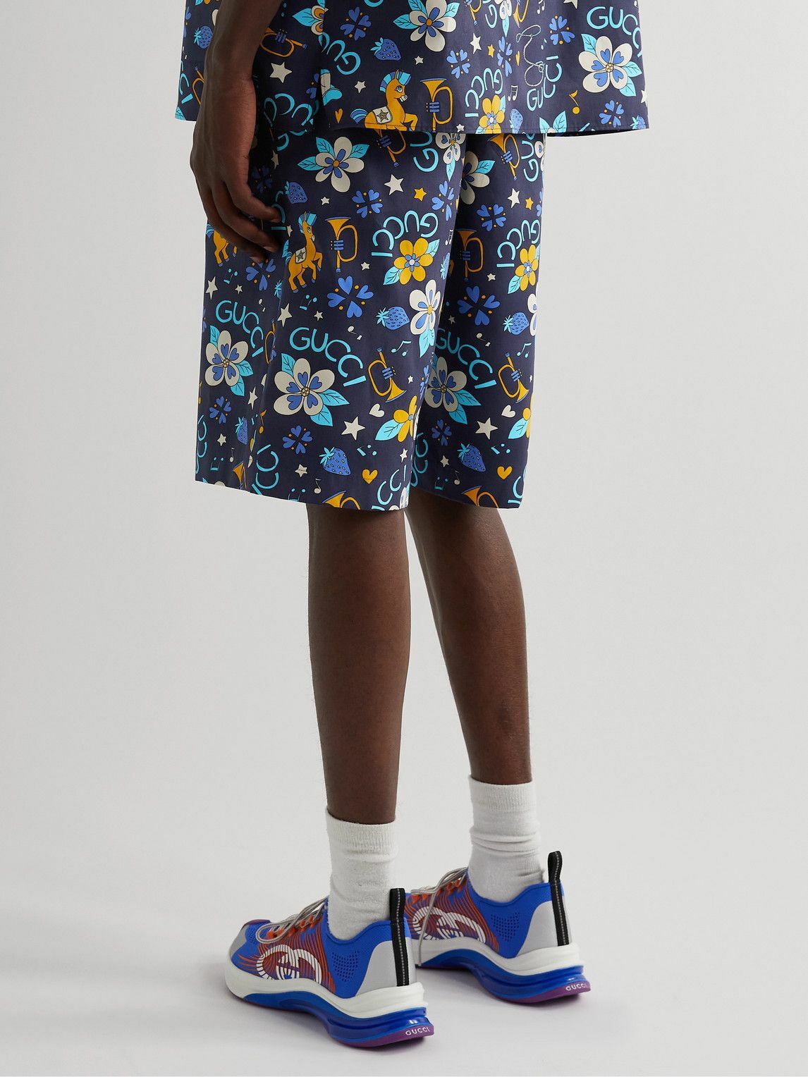 Printed Cotton Poplin Shorts