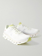 ON - Cloudflow 4 Rubber-Trimmed Mesh Running Sneakers - White