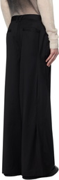 C2H4 Black Tortuosity Shaped Wide-Leg Trousers