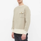 The Real McCoy's Men's Military Pocket Sweat in Oatmeal