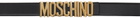 Moschino Black Logo Belt