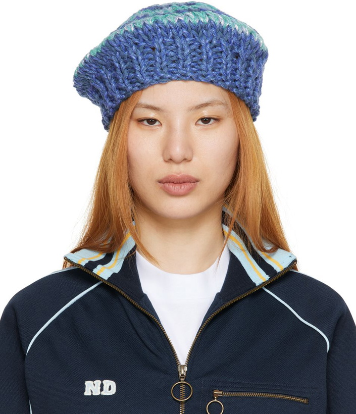 Photo: Nicholas Daley Blue & Green Spiral Beret