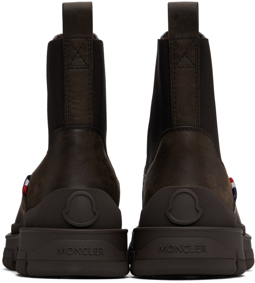 Moncler Brown Hevea Chelsea Boots