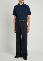 Oliver Spencer Orsman Wide-leg Wool Trousers Navy