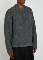 Ymc Undertones Wool-blend Jumper Dark Grey