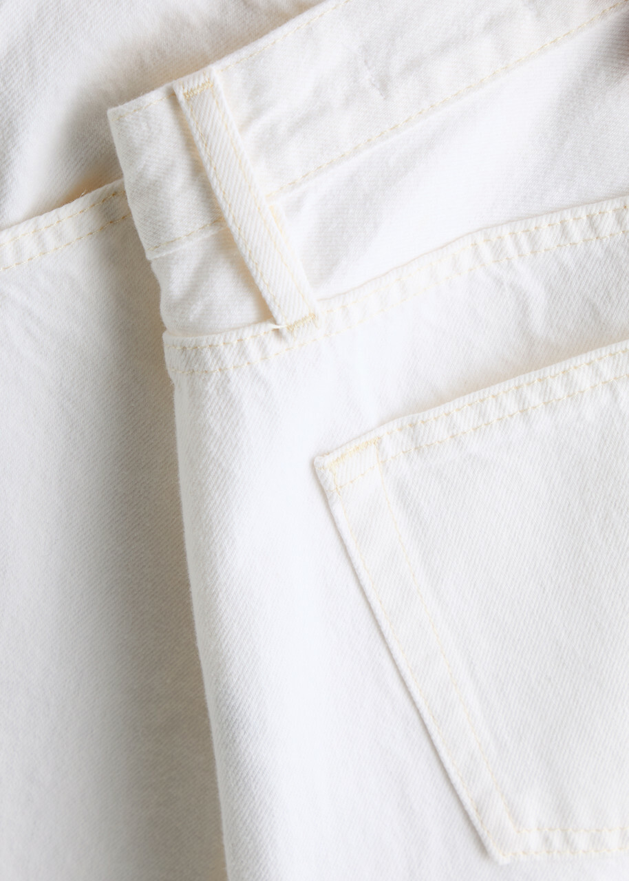 Frame Le Baggy Palazzo Wide-leg Jeans White