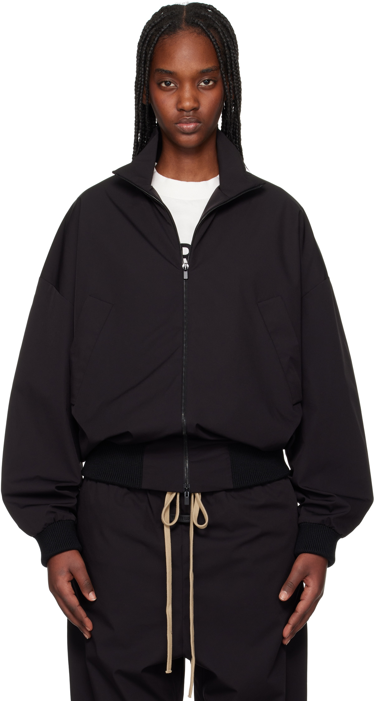Fear of God Black Nylon Track Jacket
