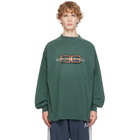 Balenciaga Green Logo L/S Large T-shirt