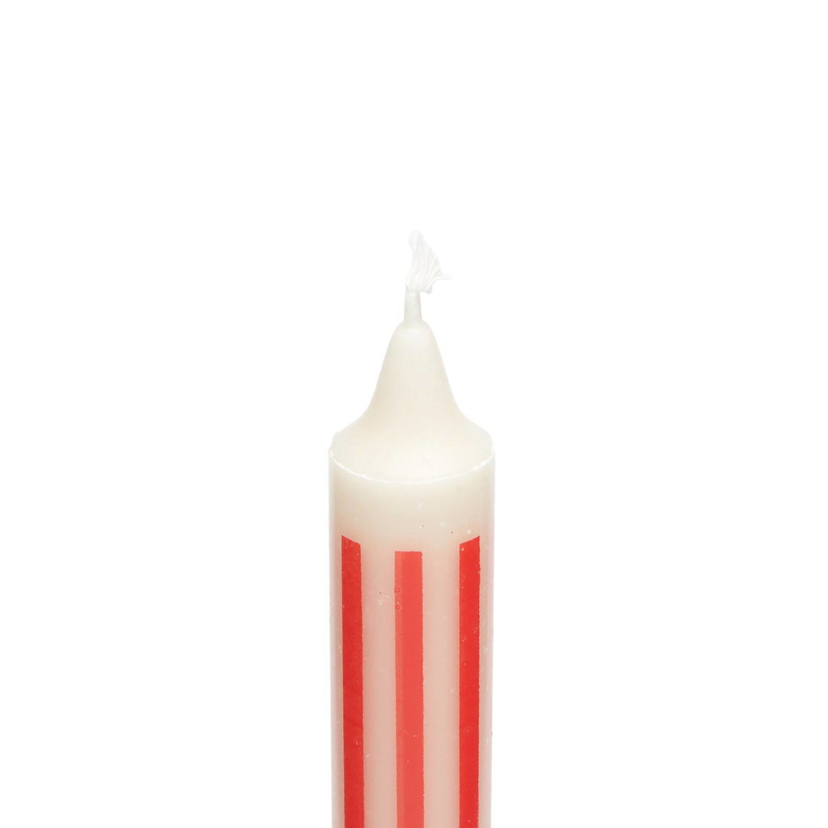 HAY Pattern Candle - Stripe in White/Red 