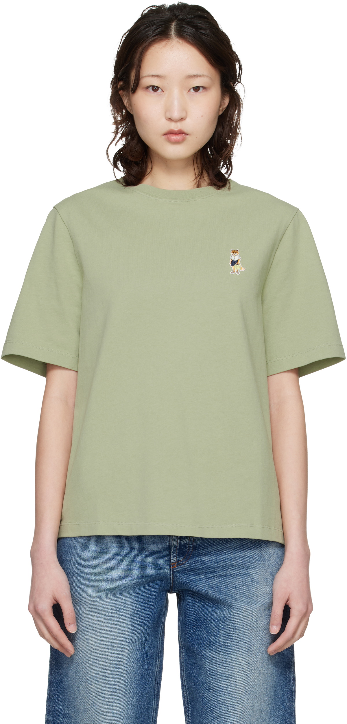 Maison Kitsuné Green Dressed Fox Comfort T-shirt