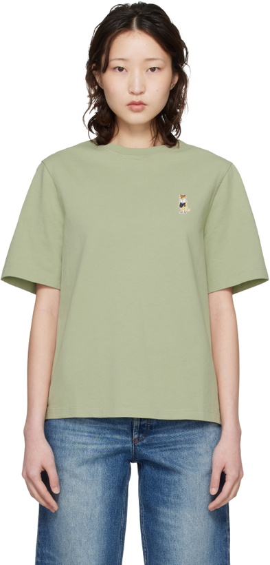 Photo: Maison Kitsuné Green Dressed Fox Comfort T-shirt