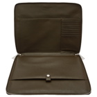 Bottega Veneta Khaki Max Weave Document Portfolio