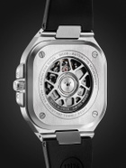 Bell & Ross - GMT Automatic 41mm Stainless Steel and Rubber Watch, Ref. No. BR05G-BL-ST/SRB