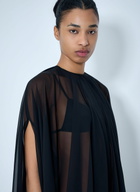 Rick Owens Draped Sheer Overlay Dress