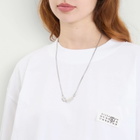 MM6 Maison Margiela Women's Logo Pendant Necklace in Silver 