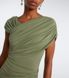 De La Vali Hela asymmetric ruched jersey mididress