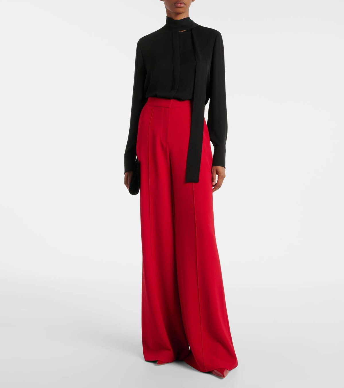 GOOSUDU New hot-selling sexy striped turtleneck slim long-sleeved top slim long flared pants suit women