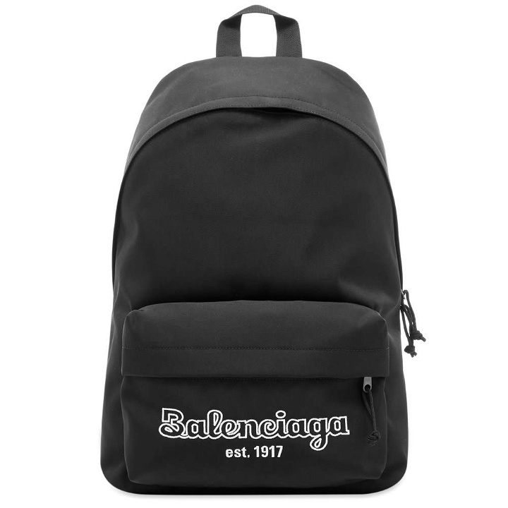 Photo: Balenciaga Established Logo Backpack