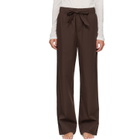 Tekla Brown Poplin Pyjama Pants