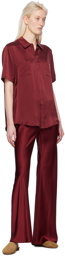 Silk Laundry Red Boyfriend Shirt