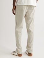 Onia - Straight-Leg Linen-Blend Chambray Trousers - Neutrals