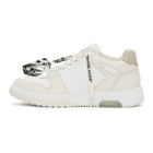 Off-White White and Taupe Out Of Office Sneakers