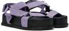 Moschino Purple & Black Sporty Sandals