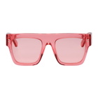 Stella McCartney Pink Oversized Flat Top Sunglasses