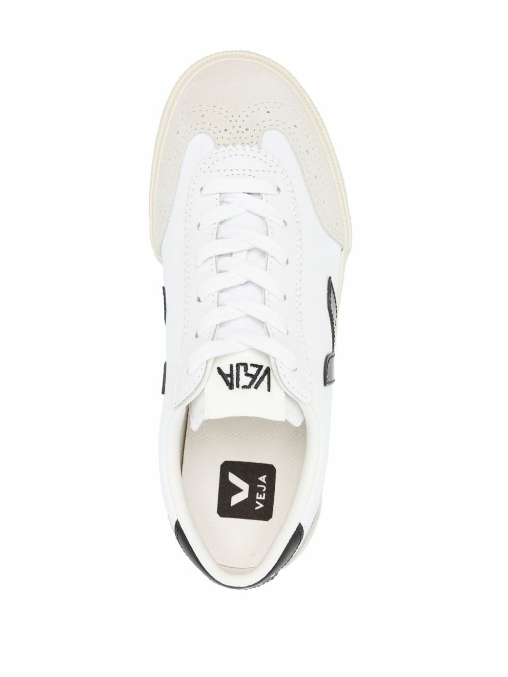VEJA White Volley Leather Sneakers
