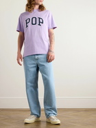 Pop Trading Company - Logo-Embroidered Cotton-Jersey T-Shirt - Purple