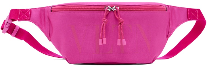 Photo: Valentino Garavani Pink 'VLTN' Belt Bag