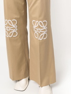 LOEWE - Anagram Wide Leg Cotton Trousers