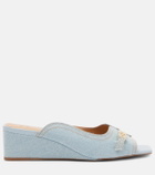 Ganni Butterfly wedge mules