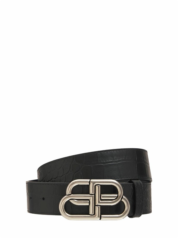 Photo: BALENCIAGA - Logo Leather Belt W/ Logo Buckle