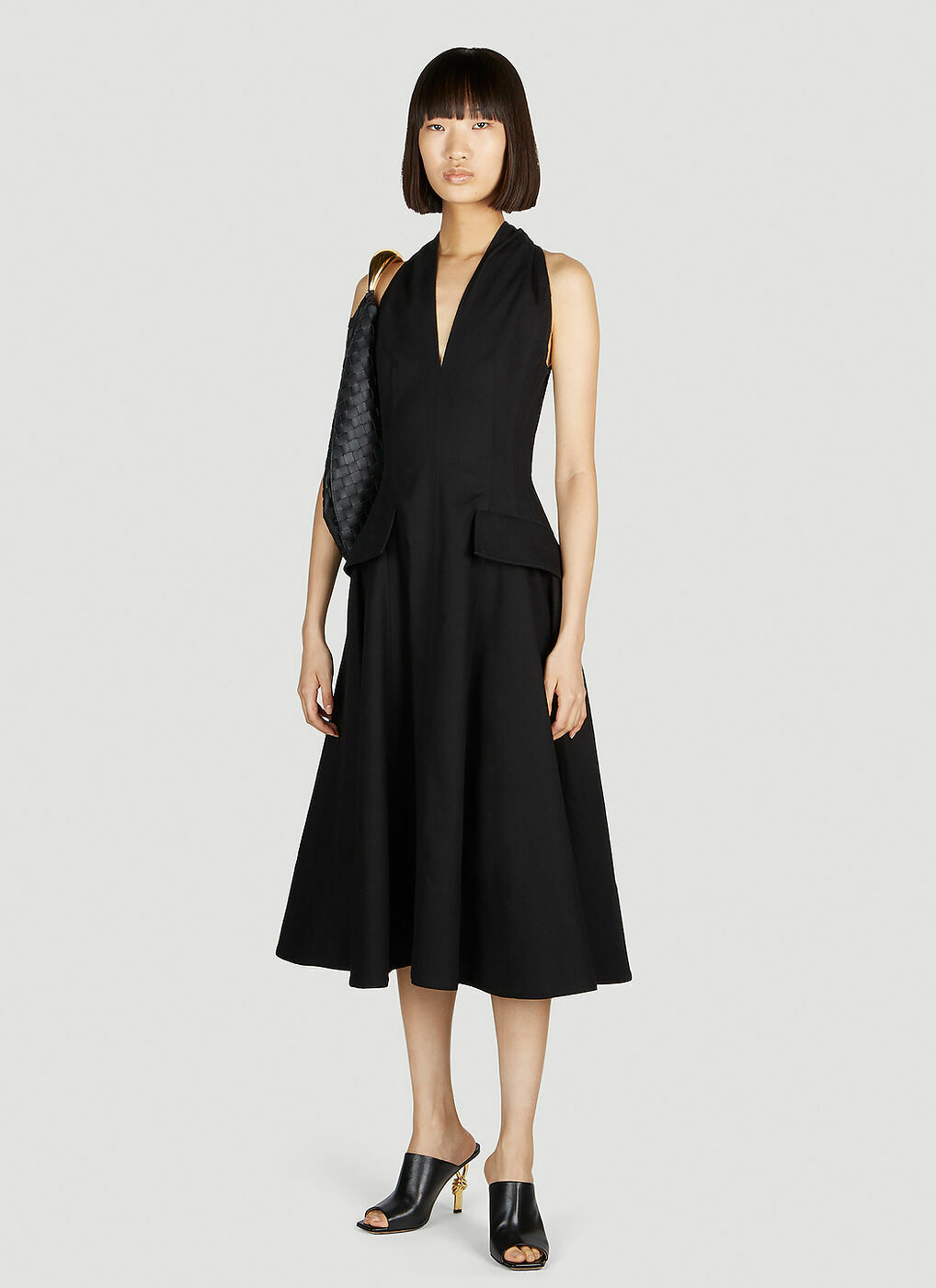 Bottega Veneta - Textured Dress in Black Bottega Veneta