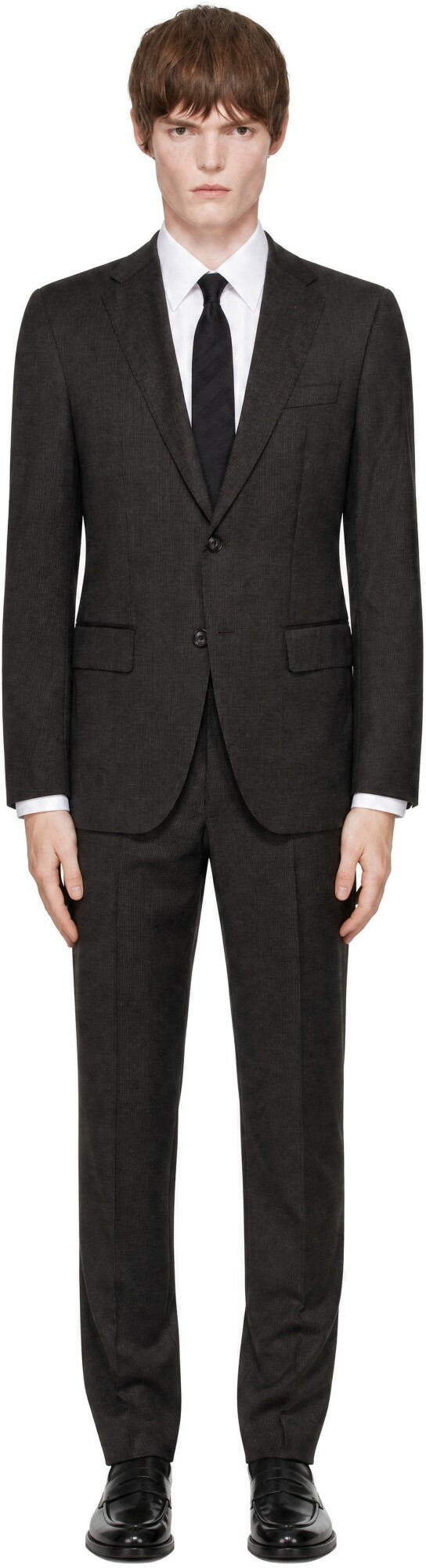 BOSS Brown Single-Breasted Suit
