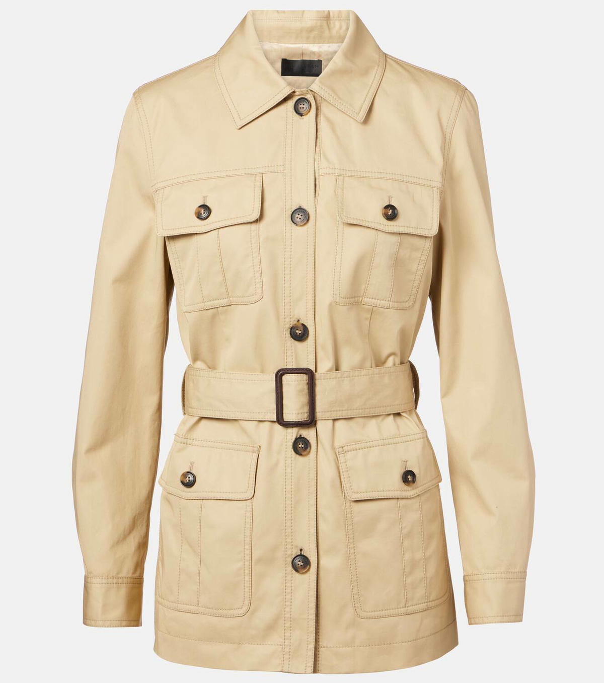Nili Lotan Mila belted cotton jacket