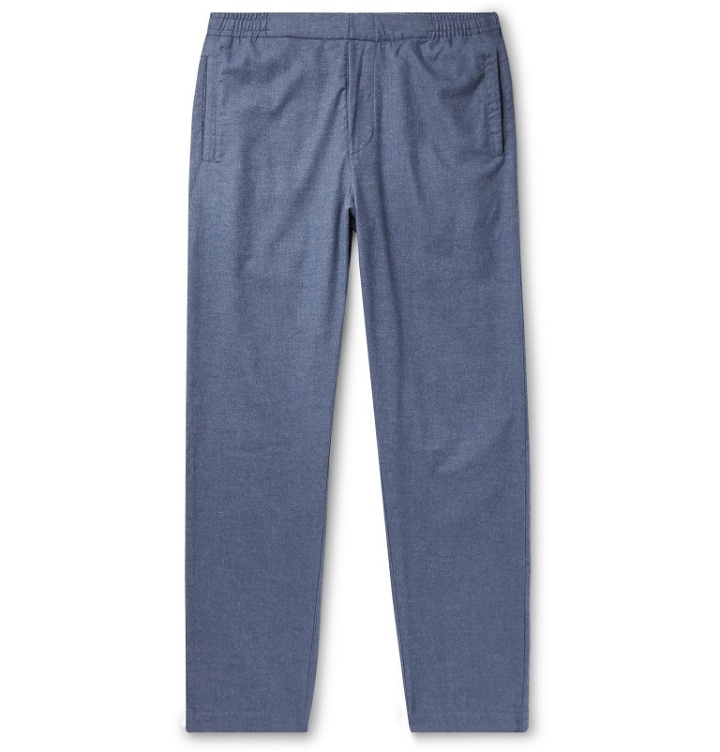 Photo: Hamilton and Hare - Brushed Cotton-Flannel Pyjama Trousers - Blue