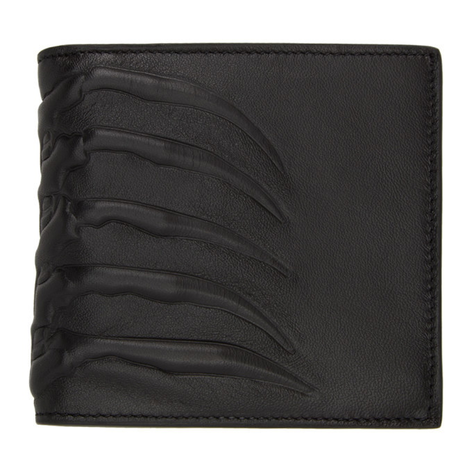 Photo: Alexander McQueen Black Leather Rib Cage Wallet