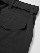 Sacai - Straight-Leg Belted Shell Cargo Trousers - Black